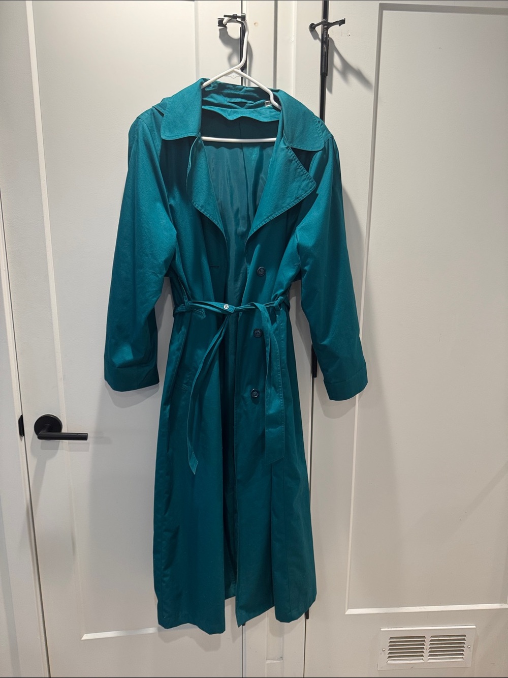 London Fog Teal Trench Coat